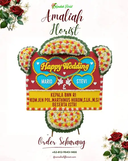Papan Bunga Pernikahan Kaplongan